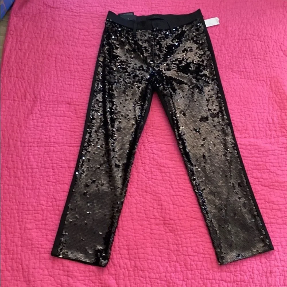NWT J Brand Shimmering Black Sequin jeans, size 28
